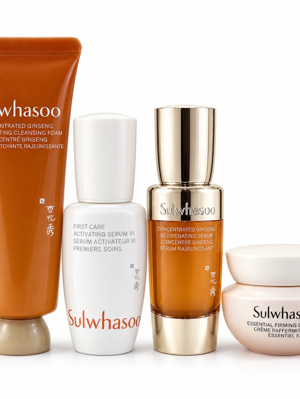 Sulwhasoo 4pc Skincare Set Ginseng Serum First Care Cream Cleanser K-Beauty